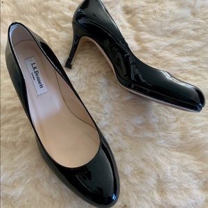 LK Bennett Sledge Black Patent Leather Pumps